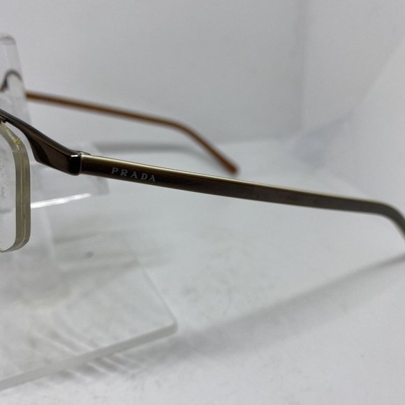 Authentic Prada VPR 56G 8AE-1O1 Designer Brown Eyeglasses Frames Metal 52-17-140 - Picture 6 of 8